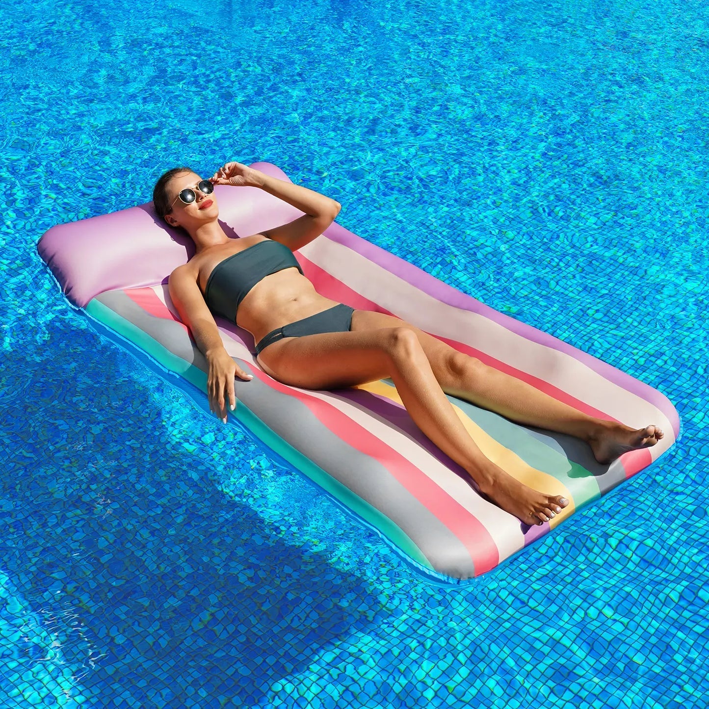 🌊Summer Must-Limited-time 50% off ⏰️ - Have - Extra-Large Pool Lounger with Pillow (72“ x 38”)