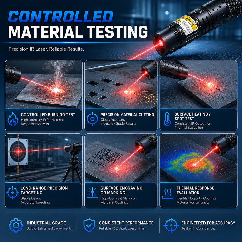 🔥2026 Brand New 120W 900-1100nm High-Power IR Laser Pointer